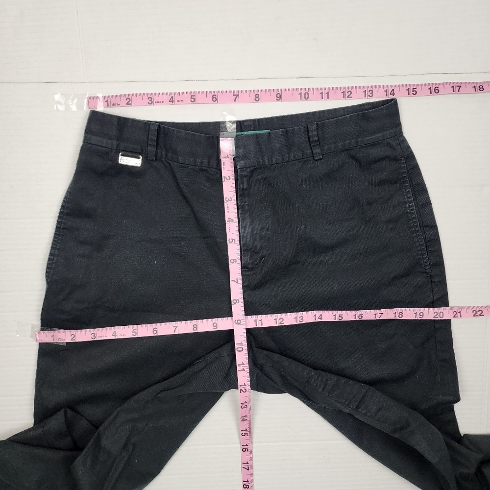 Lauren Active Ralph Lauren Black Cotton Stretch Pants Zip Pockets Size 6 - Picture 8 of 11